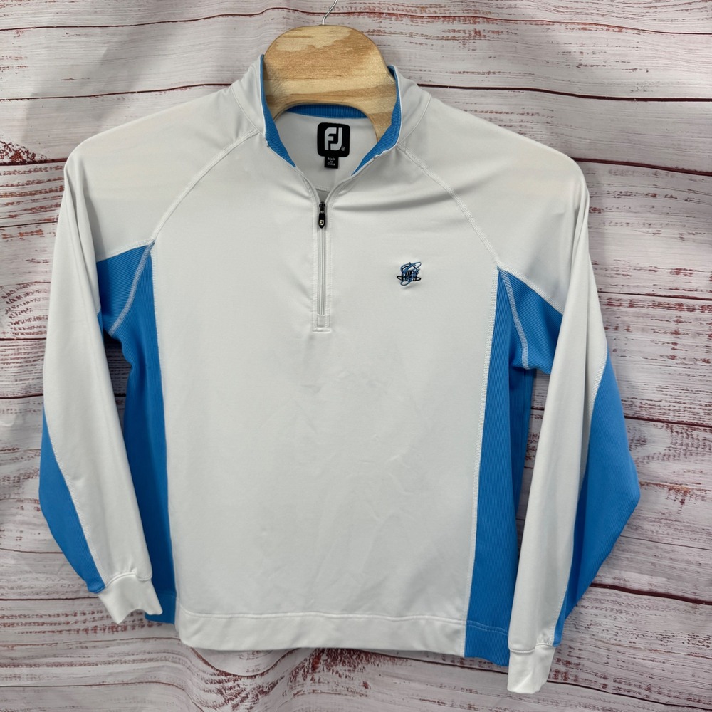 Footjoy Sweater Mens Medium Golf Pullover Quarter Zip Performance Athletic